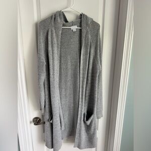 Old Navy Gray Hooded Cardigan